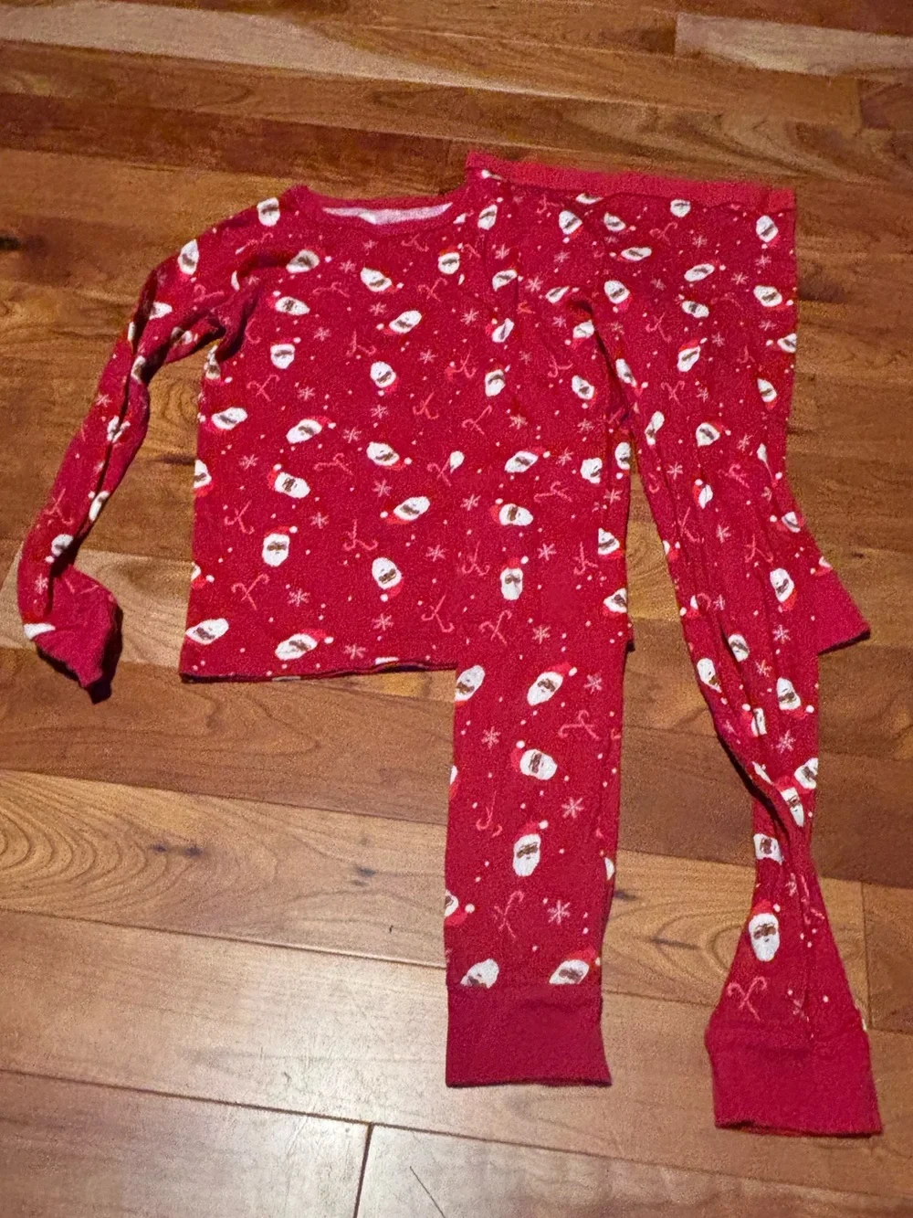 Two Pairs of Wondershop Red Santa Head Holiday Pajamas.